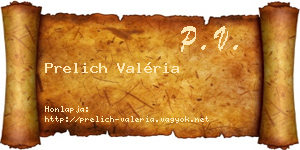Prelich Valéria névjegykártya